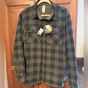 Men's Fleece-Lined Flannel Shirt, L